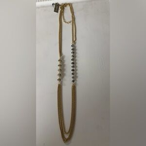 Chico’s large gold bauble fireball gold necklace.  NEW WITH TAG